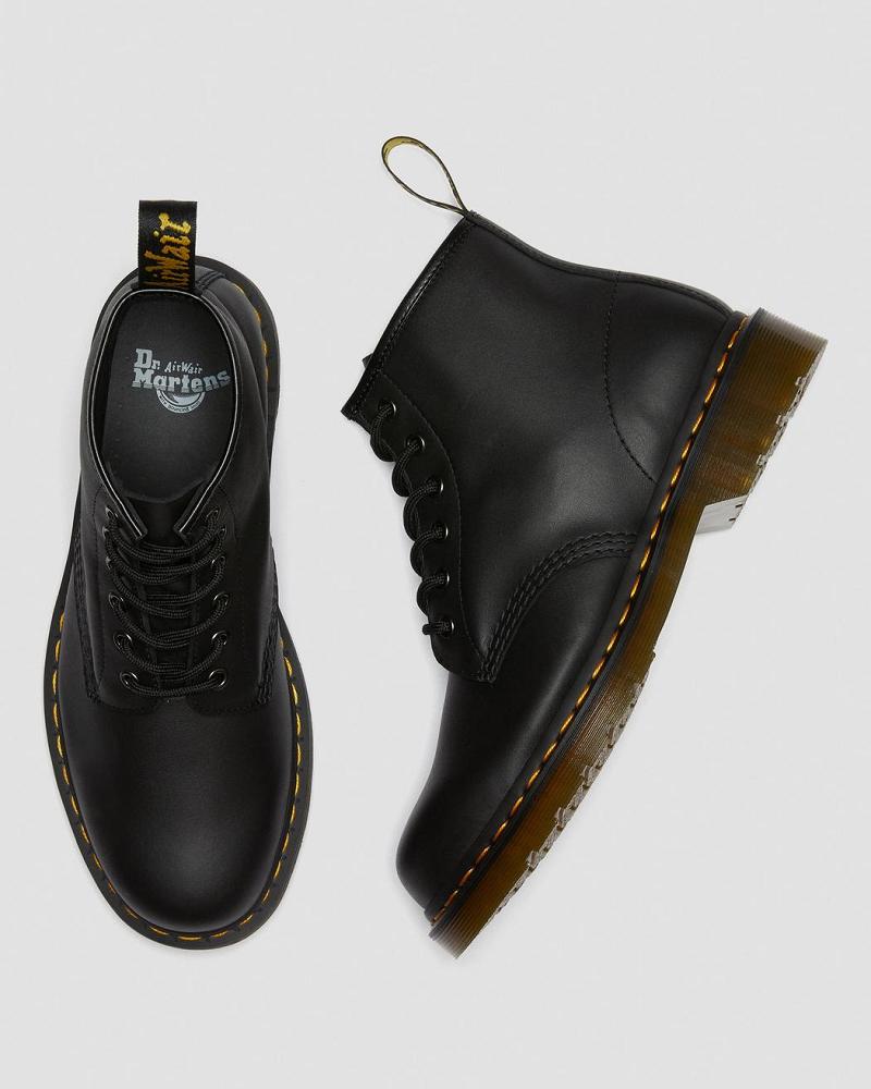 Black Women's Dr Martens 101 Leather Ankle Boots | CA 4OKI